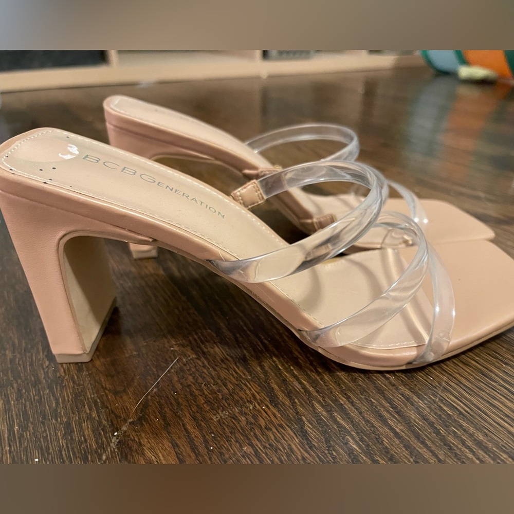 BCBG Clear Heels - Brand New